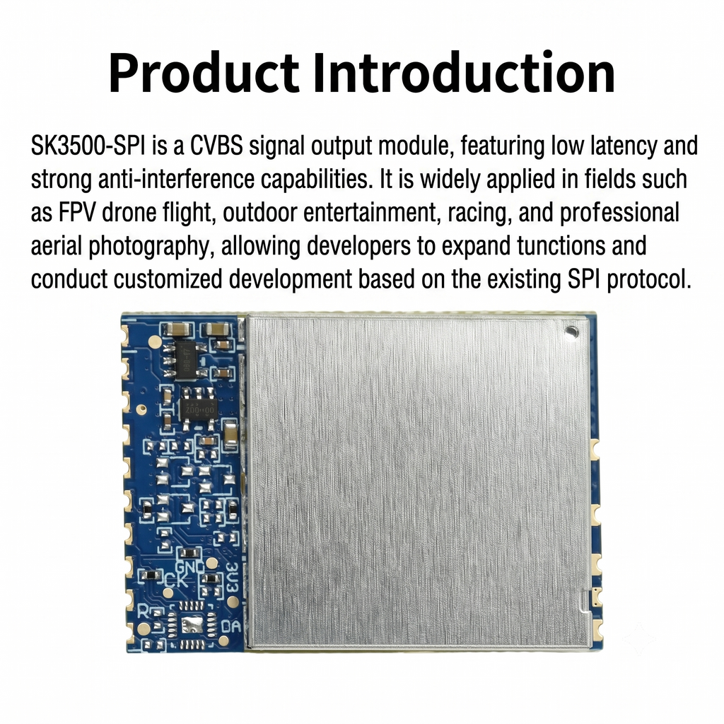 3.3G Analog FPV Video Transceiver Module, Wireless Audio Video Receiver Transmitter for Drones