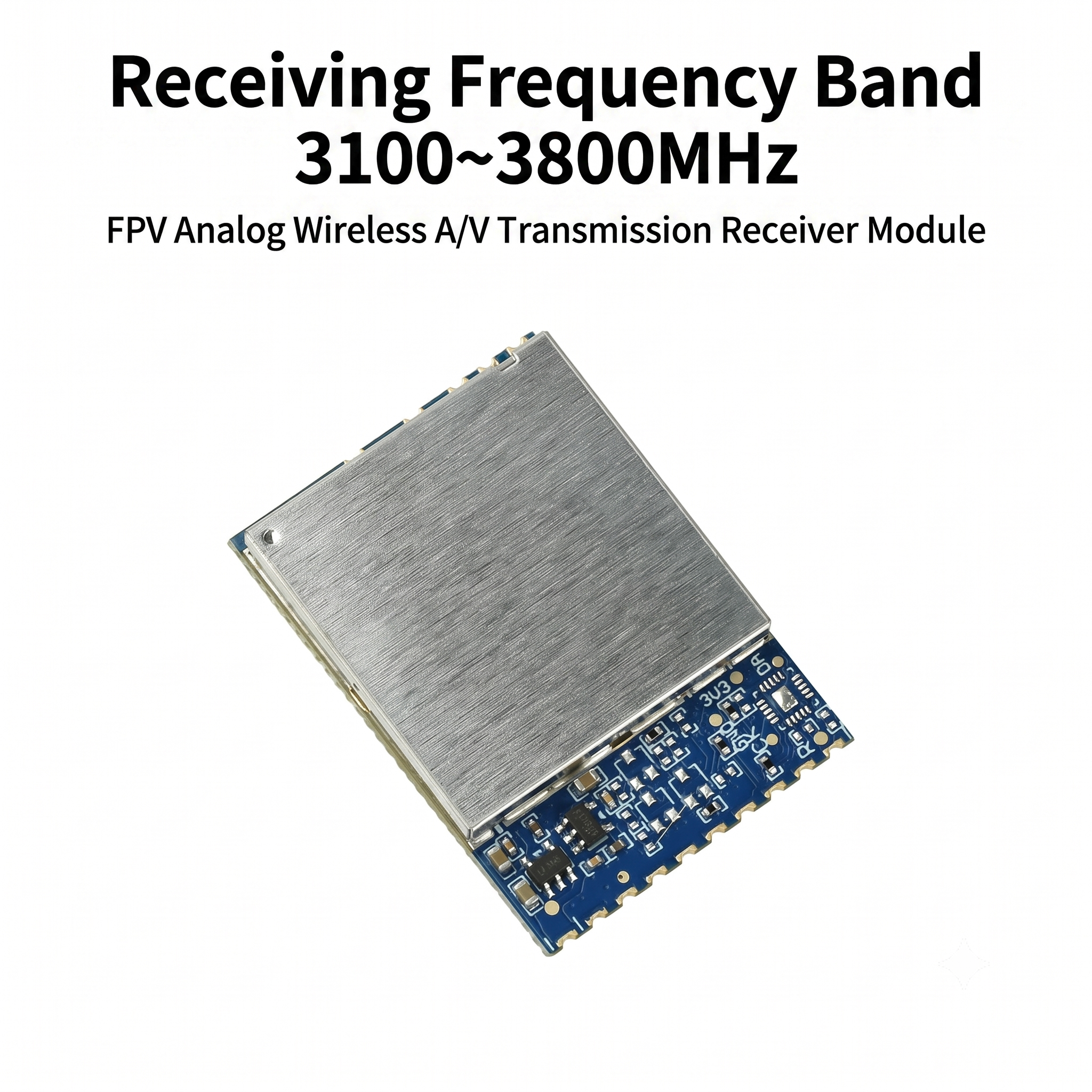 3.3G Analog FPV Video Transceiver Module, Wireless Audio Video Receiver Transmitter for Drones