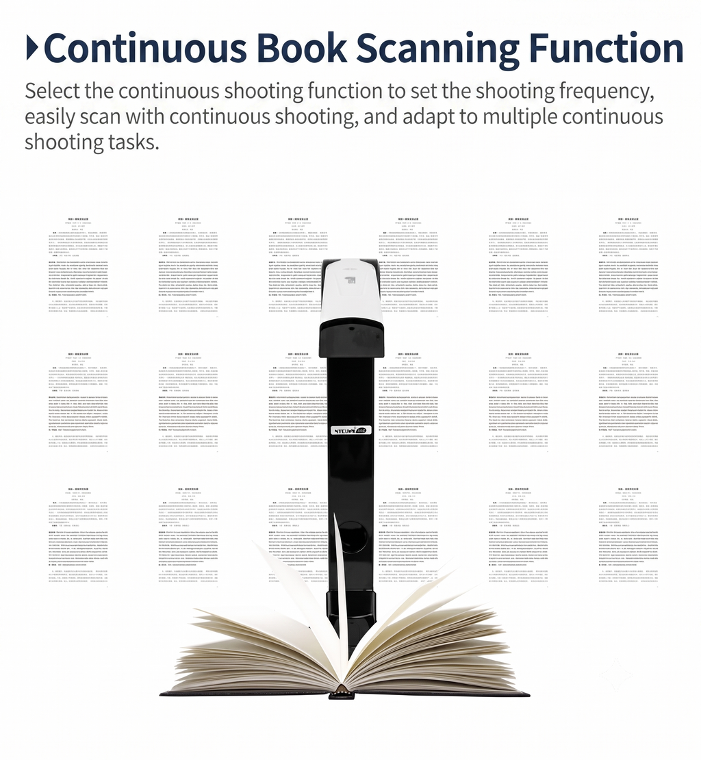 Portable Document Camera with OCR, 8MP, for Office Docs, ID Cards & Book Scanning