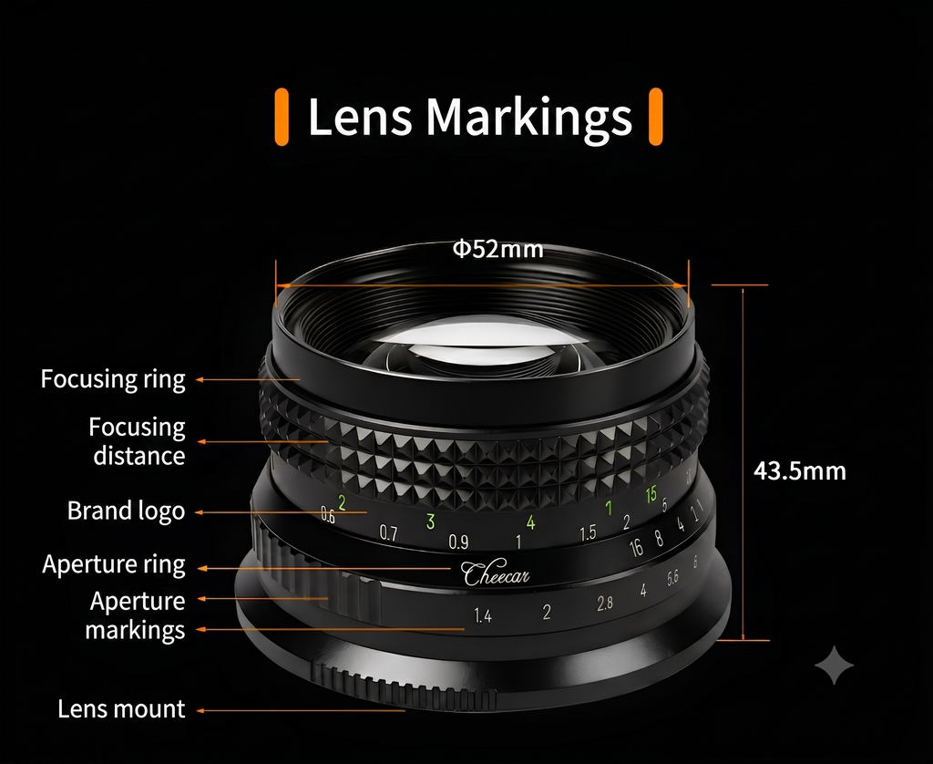 50mm F1.4 Full‑Frame Manual Lens, Vintage All‑Metal Prime Lens for Sony E‑Mount