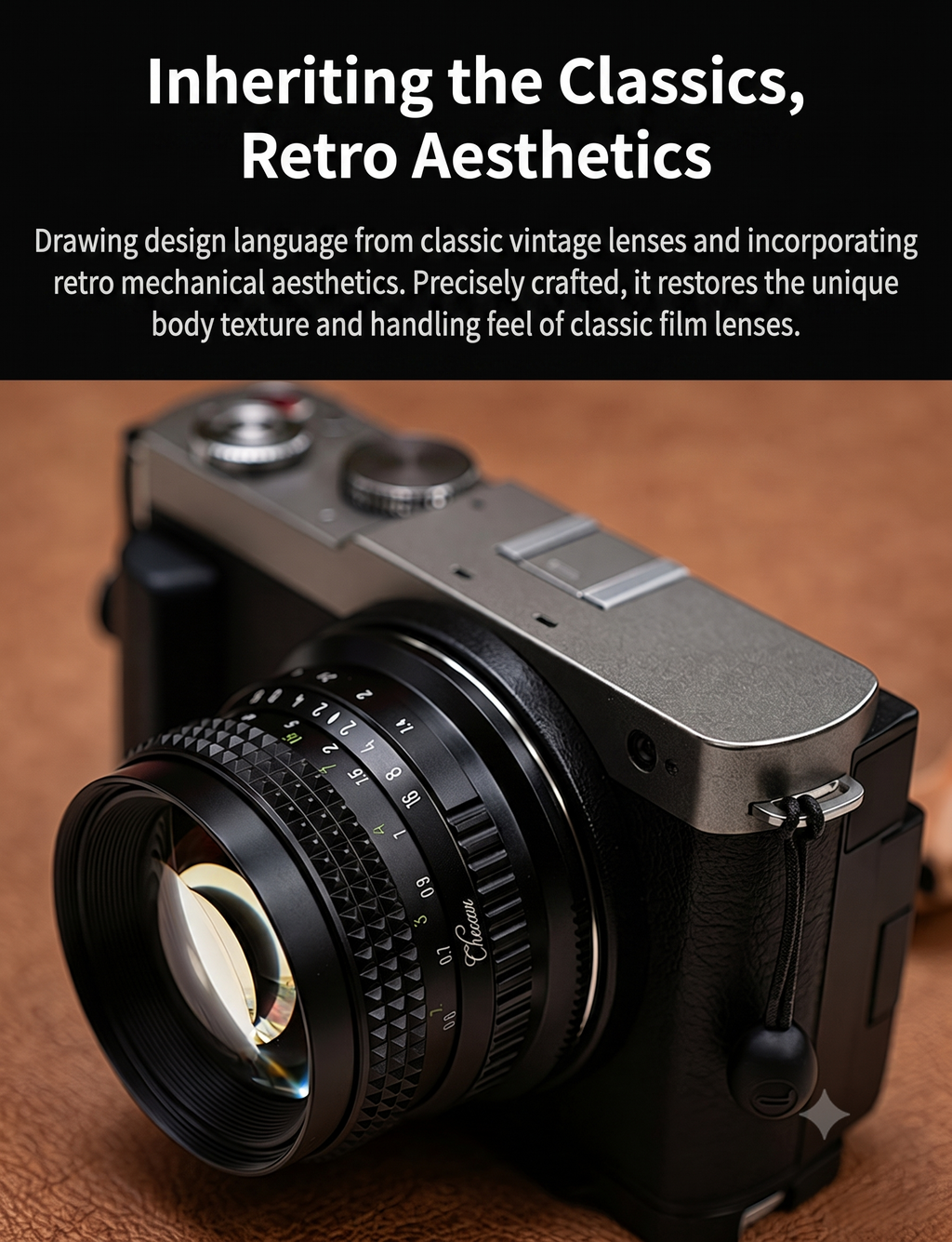50mm F1.4 Full‑Frame Manual Lens, Vintage All‑Metal Prime Lens for Sony E‑Mount