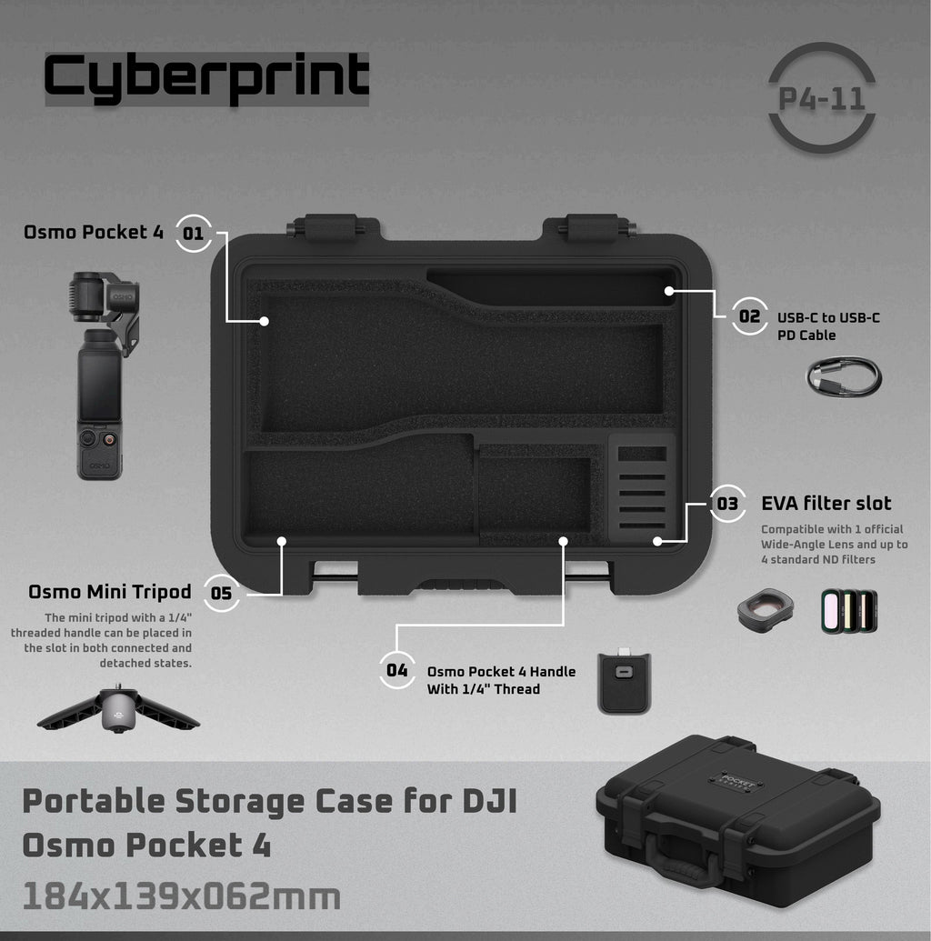 P411 Portable Storage Case for DJI Osmo Pocket 4